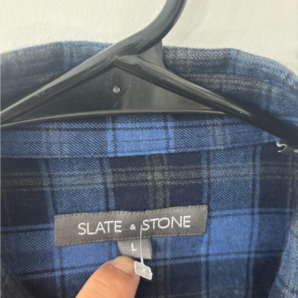 Slate & Stone Blue Plaid Casual Shirt - Picture 5 of 9
